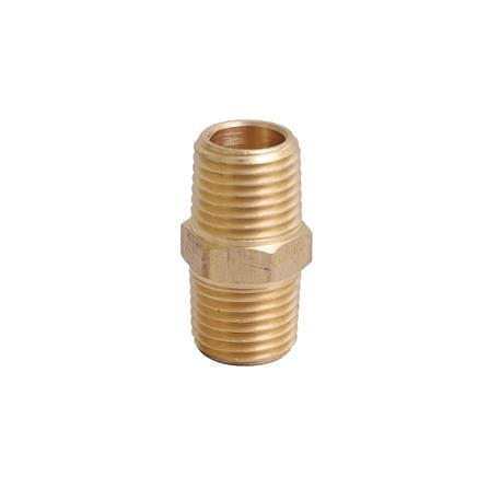 ข้อต่อเกลียวนอก-นอก HI-TOP MM 2-2 หุน (1/4-1/4 นิ้ว) สีทอง_0