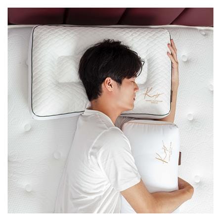หมอนสุขภาพ ใยสังเคราะห์ KOMFY KOOL KREME ไซส์ M 16x27 นิ้ว สีขาว_4