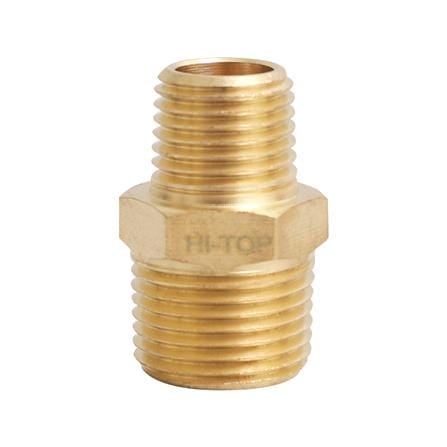 ข้อต่อเกลียวนอก-นอก HI-TOP MM 3-2 หุน (3/8-1/4 นิ้ว) สีทอง_1
