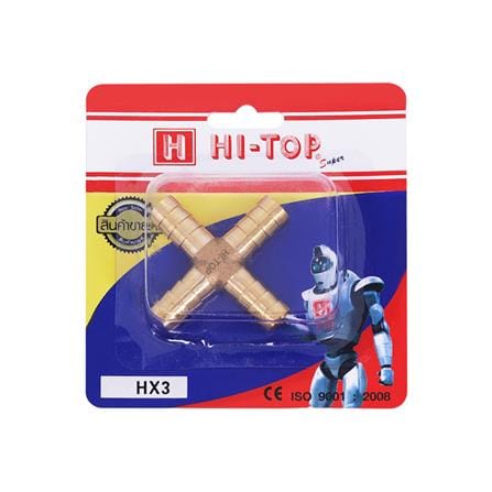 ข้อต่อหางปลา 4 ทาง HI-TOP HX 3 3 หุน (3/8 นิ้ว) สีทอง_2