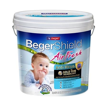 สีน้ำทาภายใน BEGER AIRFRESH GOLD BASE B กึ่งเงา 9 ลิตร_0