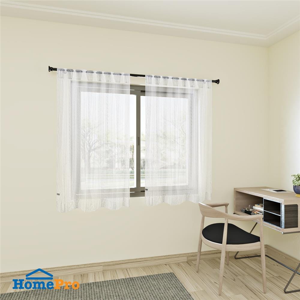 ผ้าม่านโปร่งซ่อนหู HOME LIVING STYLE SVEN 140X160 ซม. สีขาว
