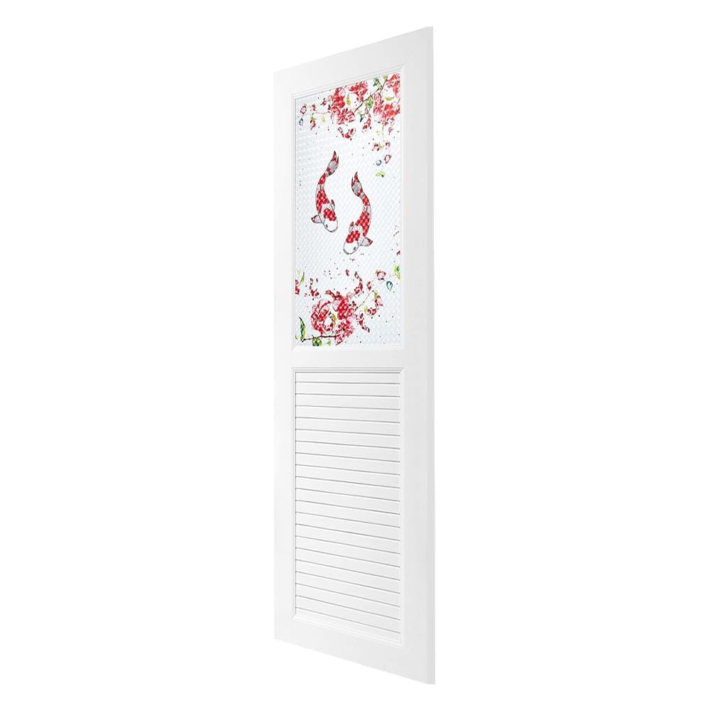 ประตู UPVC ASARA G924 ปลาคาร์ฟ 70X200 ซม. สีขาว พร้อมวงกบ ไม่เจาะลูกบิด