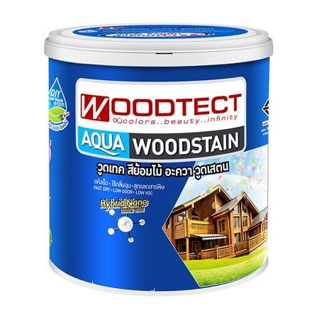 สีย้อมไม้ WOODTECT AQU M 1 แกลลอน สีไม้วอลนัท