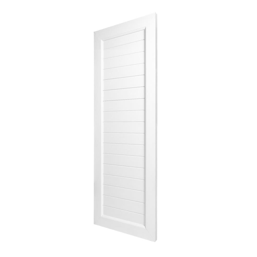 ประตูห้องน้ำ UPVC ASARA S7018 ลายตาราง 70X180 ซม. สีขาว ไม่เจาะลูกบิด