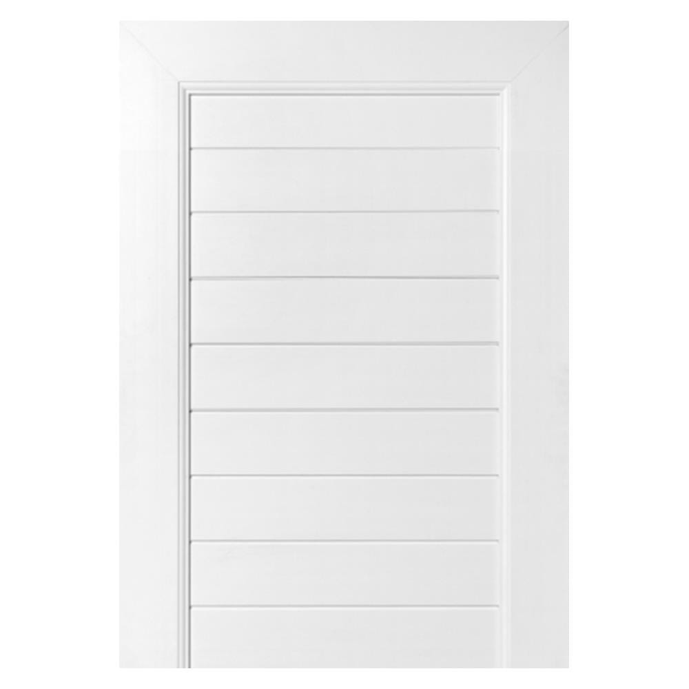 ประตูห้องน้ำ UPVC ASARA S7018 ลายตาราง 70X180 ซม. สีขาว ไม่เจาะลูกบิด