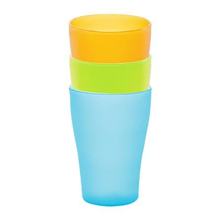แก้วน้ำ PP 360ml DKW SLIM แพ็ค 2 ใบ ฟ้า เขียว ส้ม_1
