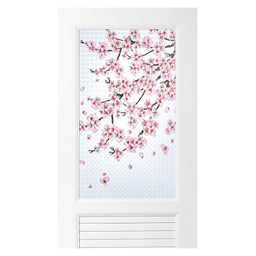 ประตู UPVC ASARA G925 ดอกซากุระ 70x200 ซม. สีขาว พร้อมวงกบ ไม่เจาะลูกบิด