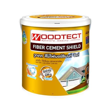 สีทาไม้ฝาไฟเบอร์ซีเมนต์ WOODTECT FM606 สีไม้พยุง เงา 1 แกลลอน_0