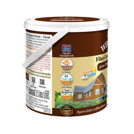 สีทาไม้ฝาไฟเบอร์ซีเมนต์ ชนิดด้าน WOODTECT FM-606 สีไม้พะยุง 1 แกลลอน_1