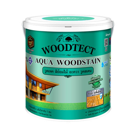 สีย้อมไม้ ชนิดด้าน WOODTECT AQUA AD506 สีสักล้านนา 1 แกลลอน_0
