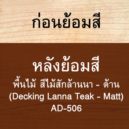 สีย้อมไม้ ชนิดด้าน WOODTECT AQUA AD506 สีสักล้านนา 1 แกลลอน_2