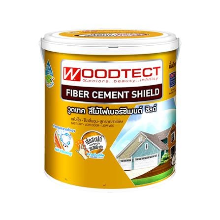 สีทาไม้ฝาไฟเบอร์ซีเมนต์ WOODTECT FM603 สีวอลนัท เงา 1 แกลลอน_0