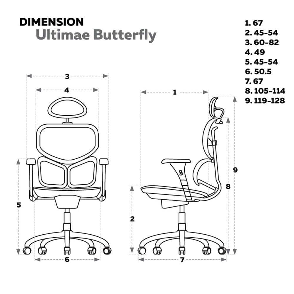 เก้าอี้เพื่อสุขภาพ ERGOTREND ULTIMATE BUTTERFLY สีดำ