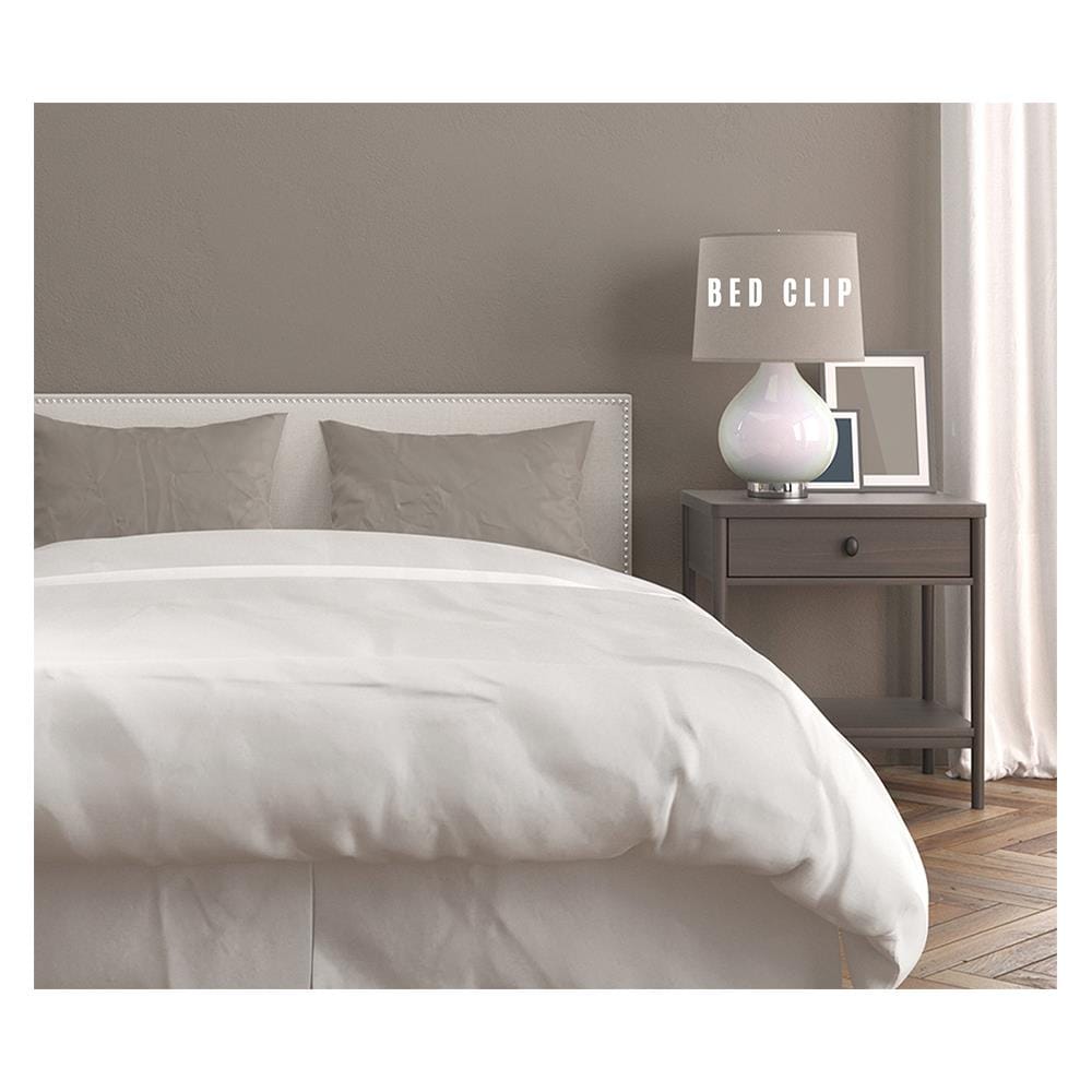 ปลอกหมอนหนุน BED CLIP STANDARD สีเทาอ่อน แพ็ก 2 ชิ้น