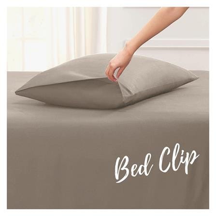 ปลอกหมอนหนุน BED CLIP STANDARD สีเทาอ่อน แพ็ก 2 ชิ้น_2