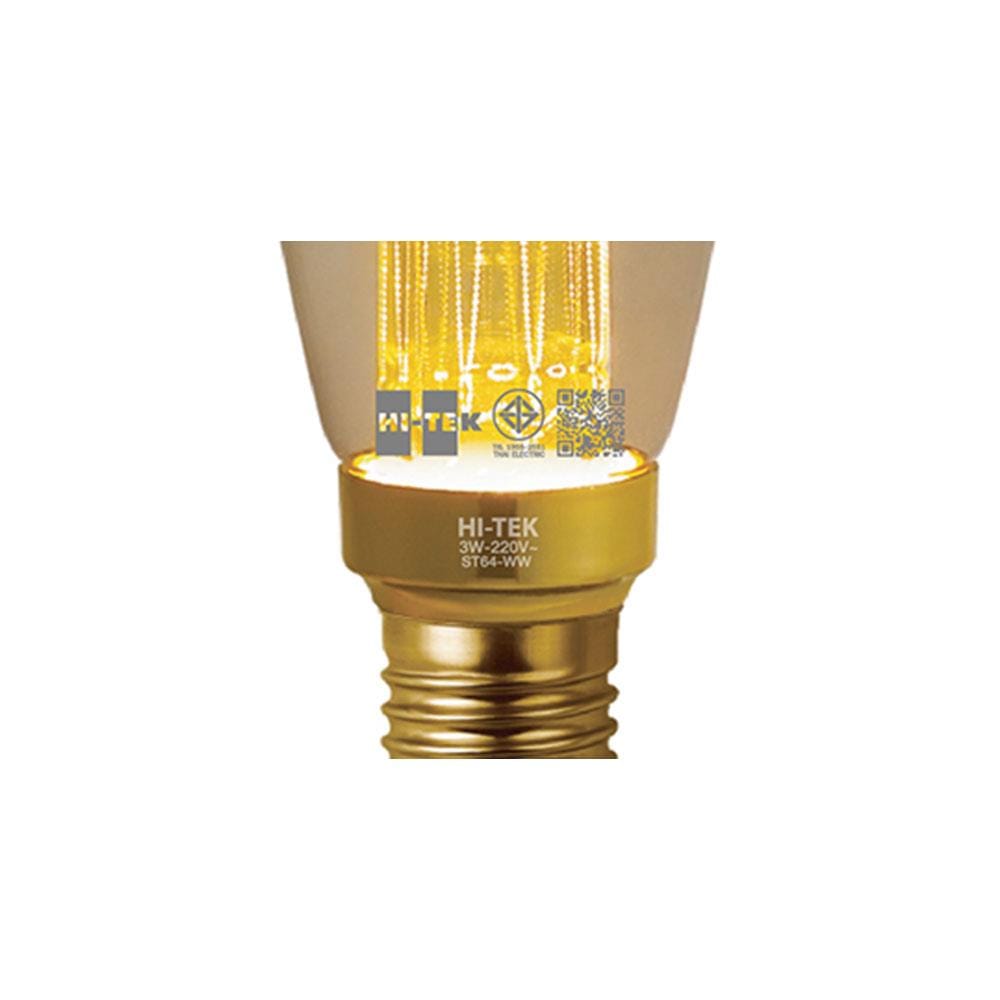 หลอด LED HI-TEK RETRO ST64 3 วัตต์ E27 WARMWHITE