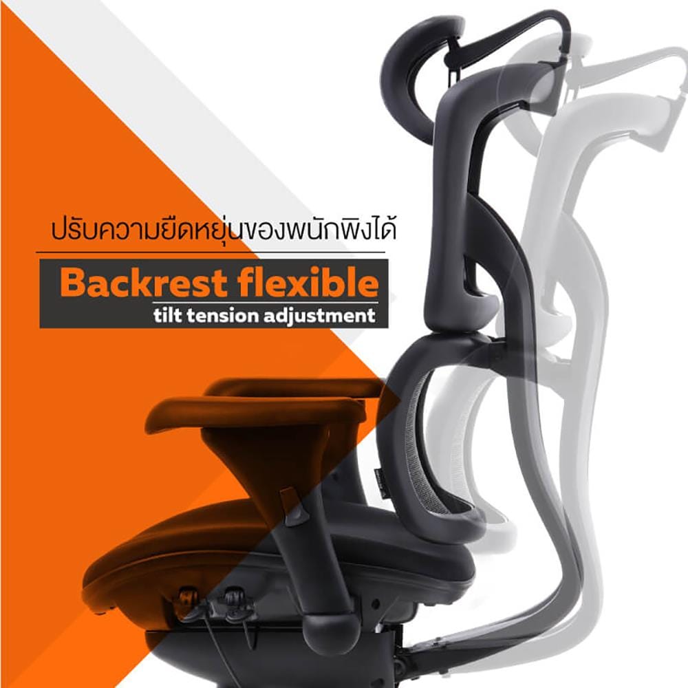 เก้าอี้สำนักงาน ERGOTREND DOOM-01BMF สีดำ