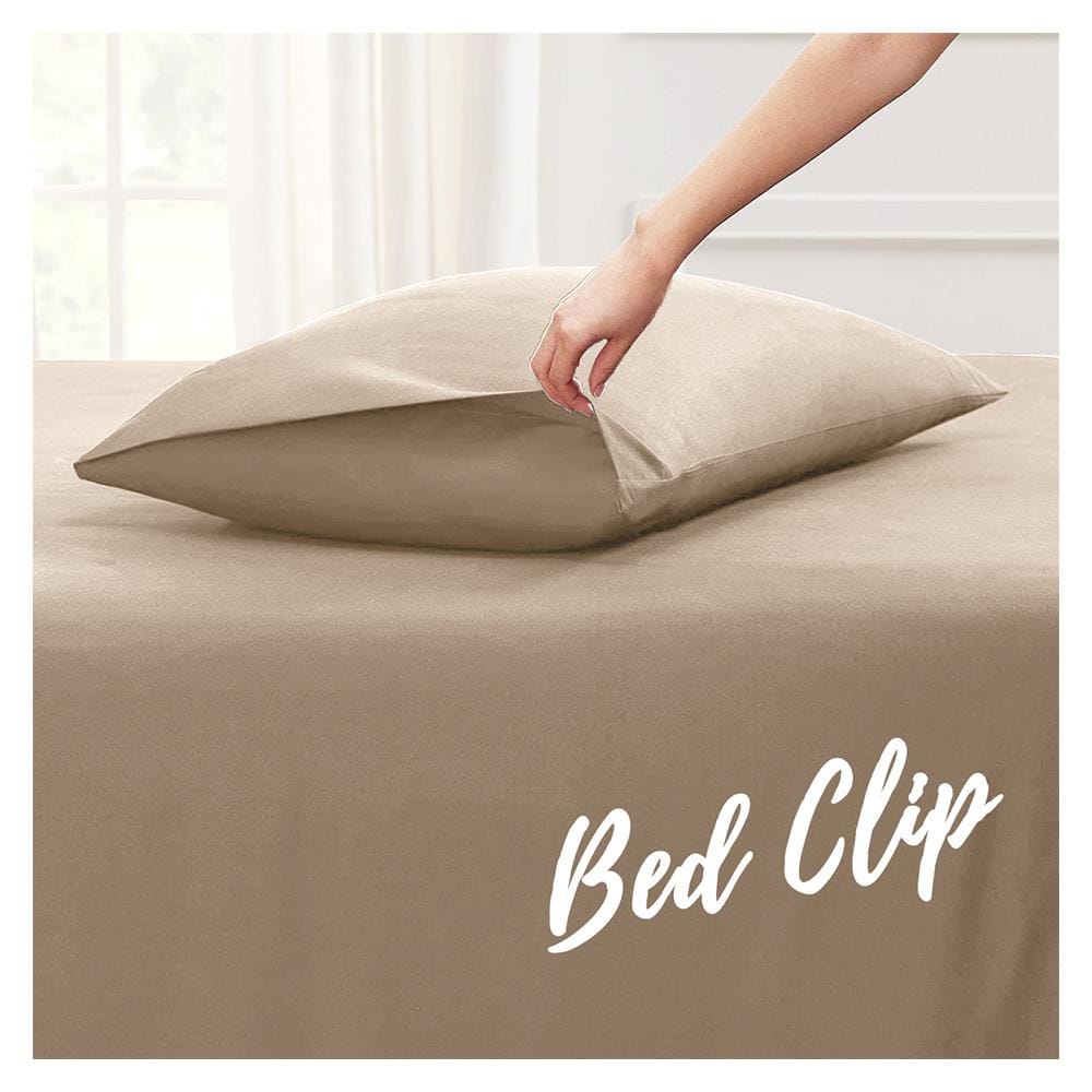 ปลอกหมอนหนุน BED CLIP STANDARD สีครีมอ่อน แพ็ก 2 ชิ้น