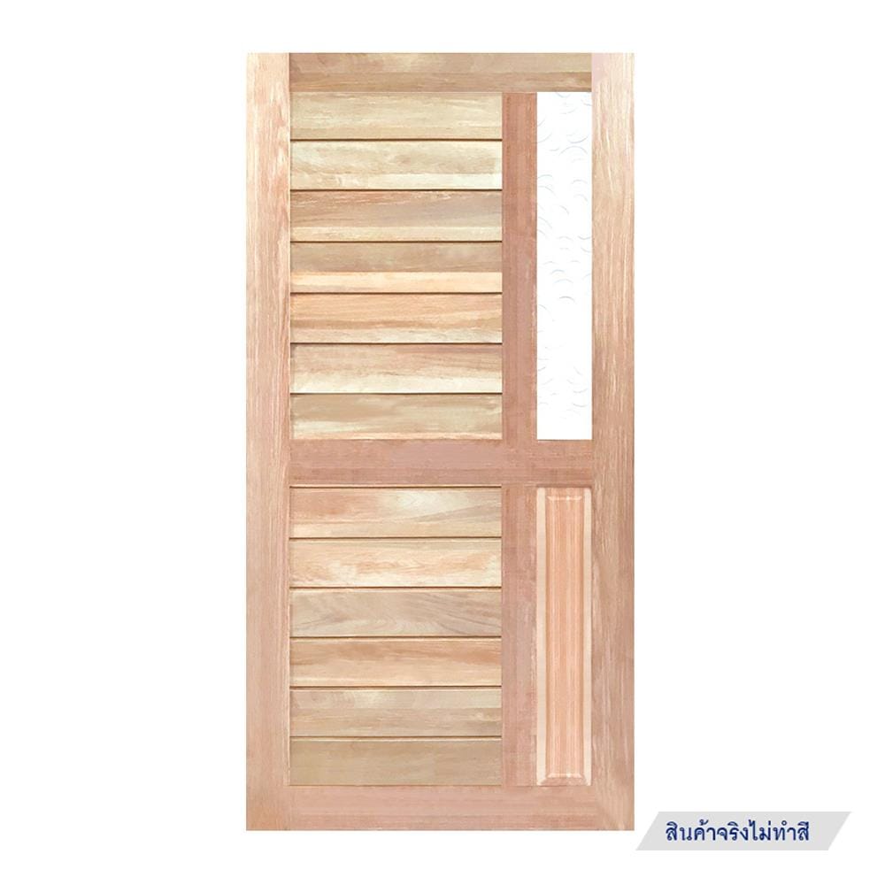ประตูไม้แดงมาเลย์ N999 ELDER2 100X200 ซม. สีธรรมชาติ