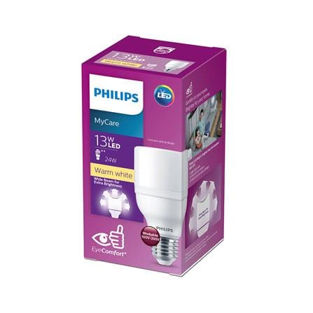 หลอด LED PHILIPS BRIGHT T60 13 วัตต์ WARM WHITE E27_1