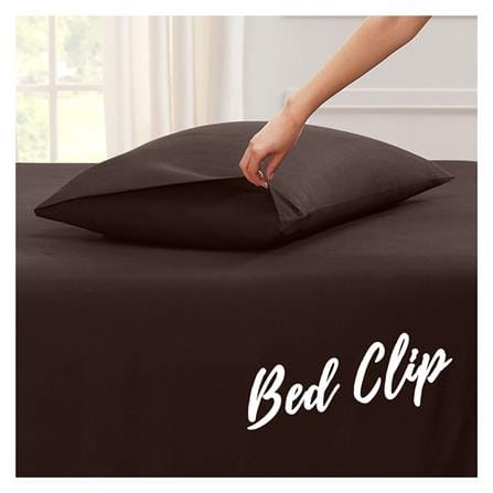 ปลอกหมอนหนุน BED CLIP STANDARD สีน้ำตาลเข้ม แพ็ก 2 ชิ้น_2