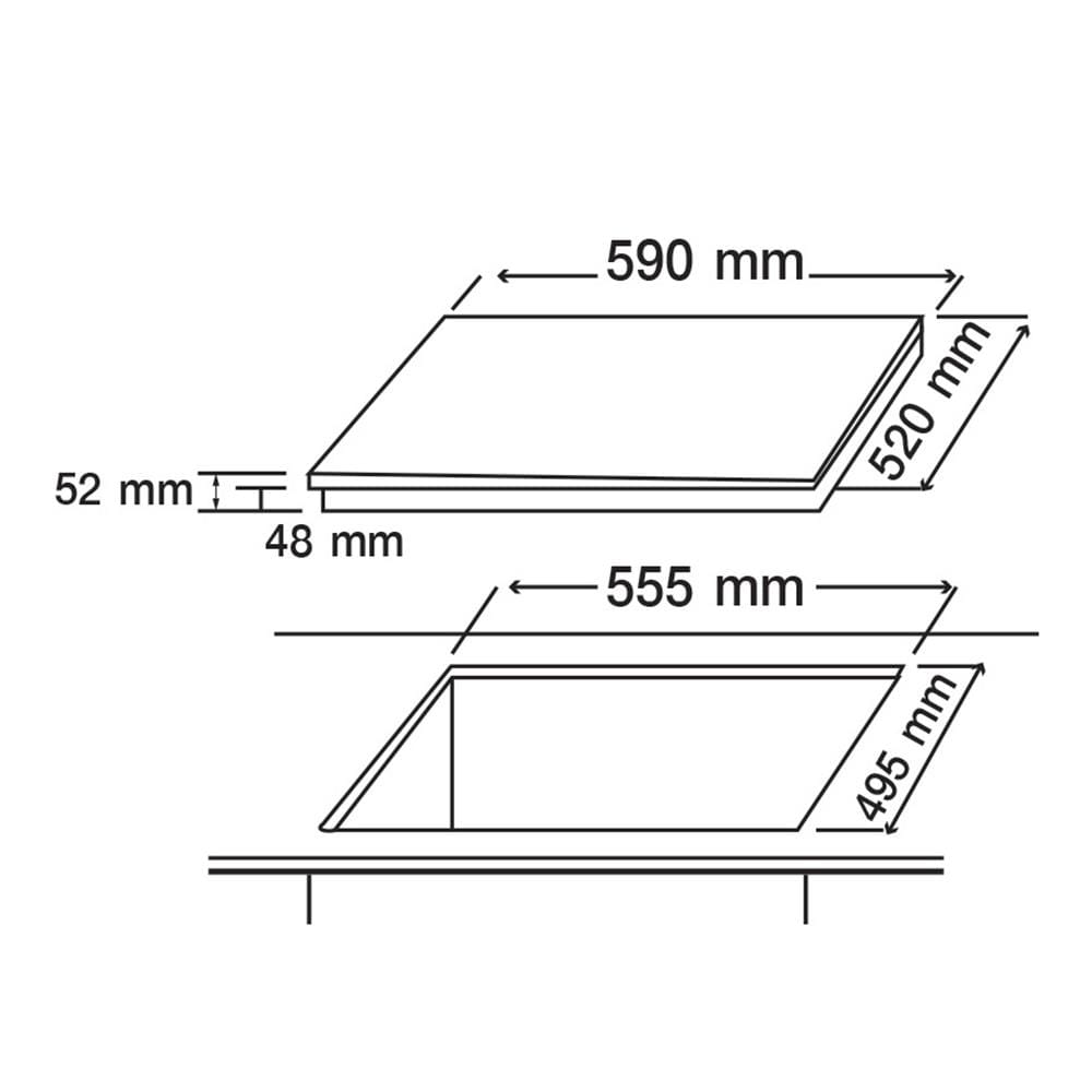 เตาฝังเซรามิก AXIA C-TOUCH60 1L4Z 59 ซม.