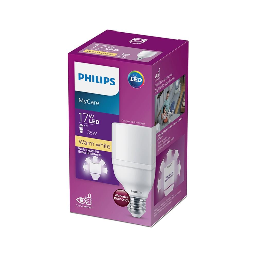 หลอด LED PHILIPS BRIGHT T70 17 วัตต์ WARM WHITE E27