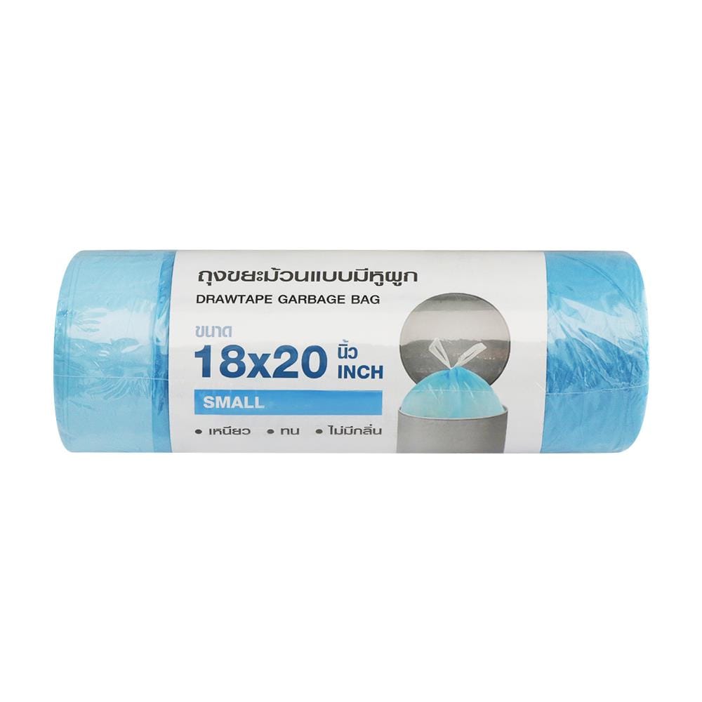 ถุงขยะม้วน หูผูก ACCO ขนาด 18x20 นิ้ว 30 ใบ สีฟ้า