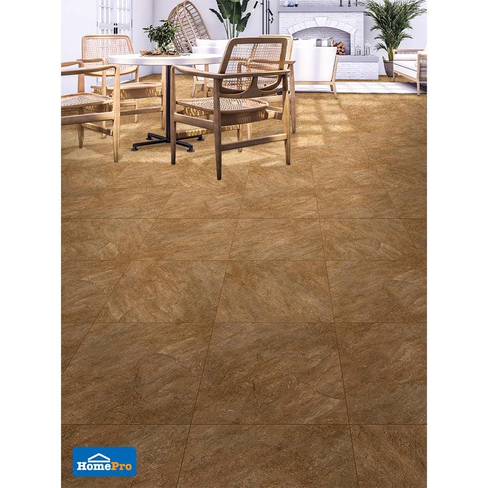 กระเบื้องพื้นพอร์ซเลน  40x40 ซม. CERGRES ควินตัน น้ำตาล A 0.96M2