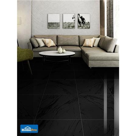 กระเบื้องพื้นพอร์ซเลน 60x60 ซม. CERGRES ซาโมเน่ แบล็ค A 1.44M2_4