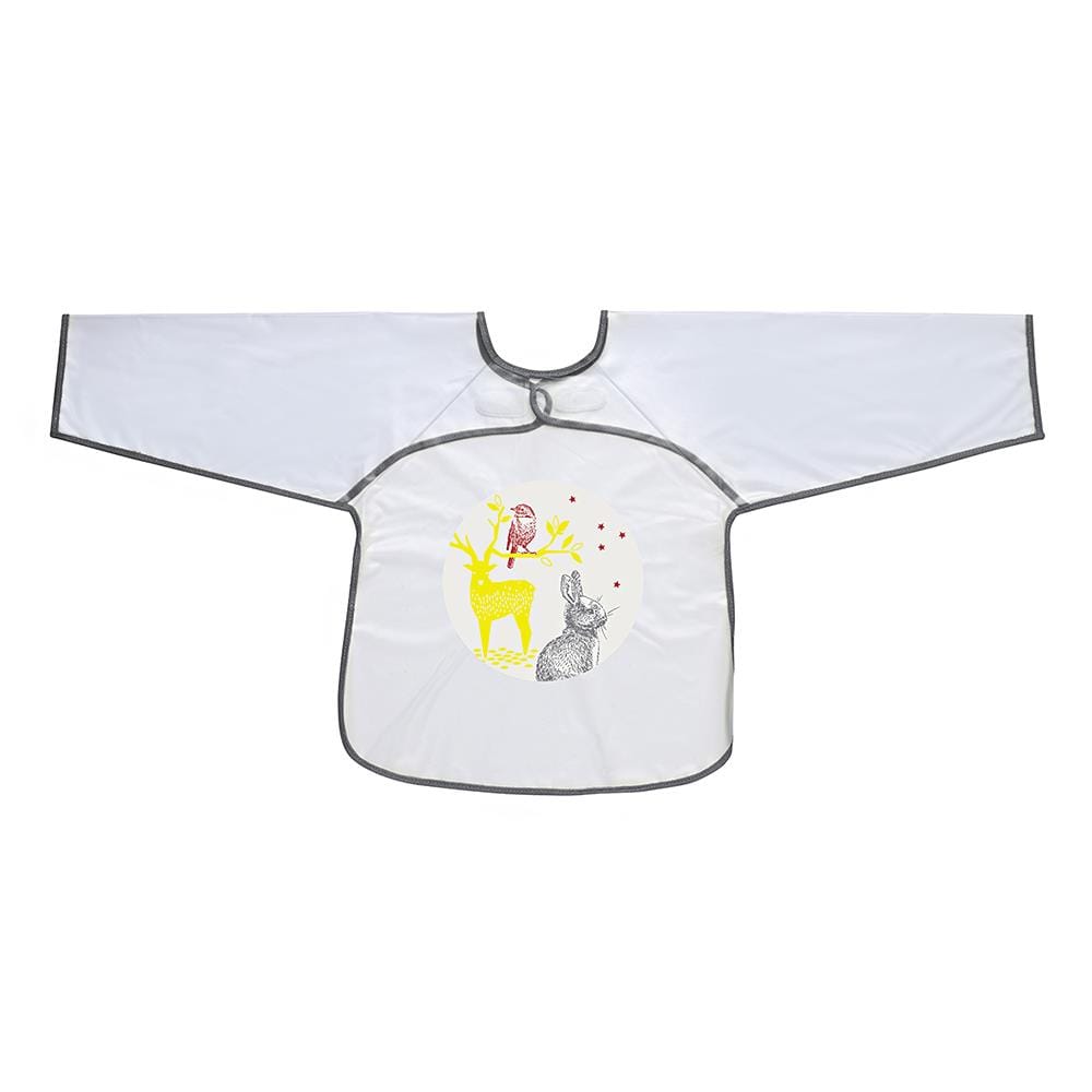 เสื้อกันเปื้อนเด็ก BEABA  ลายกระต่าย สีเทา