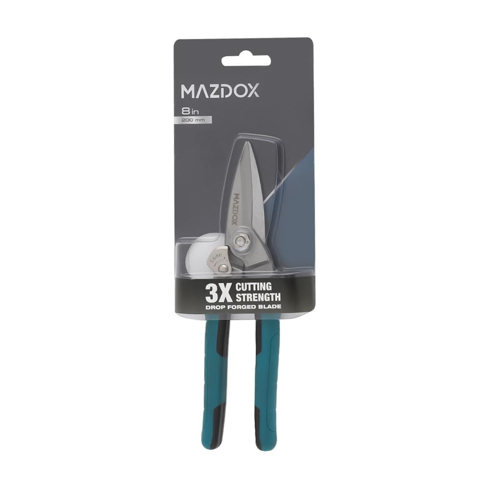 กรรไกรตัดแผ่นโลหะ MAZDOX W015023 8 นิ้ว