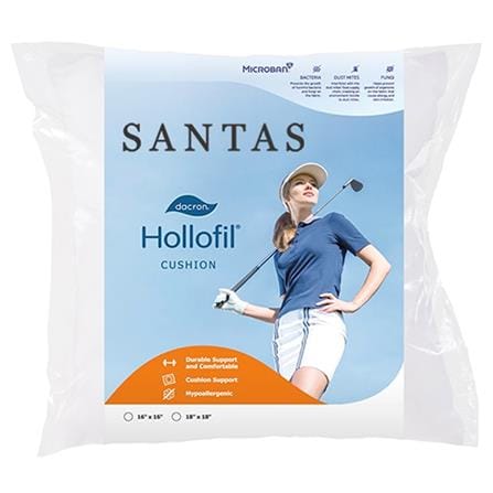 หมอนอิง SANTAS DACRON HOLLOFIL 16X16 นิ้ว สีขาว