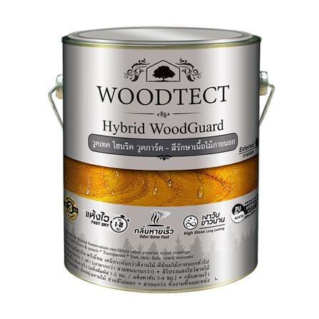 สีย้อมไม้ WOODTECT HYBRID WOODGUARD WW-5500 สีใส เงา 1 แกลลอน