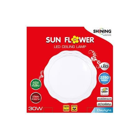ไฟเพดาน LED SHINING S-CE03065-1F 16 นิ้ว 30 วัตต์ DAYLIGHT สีขาว_3