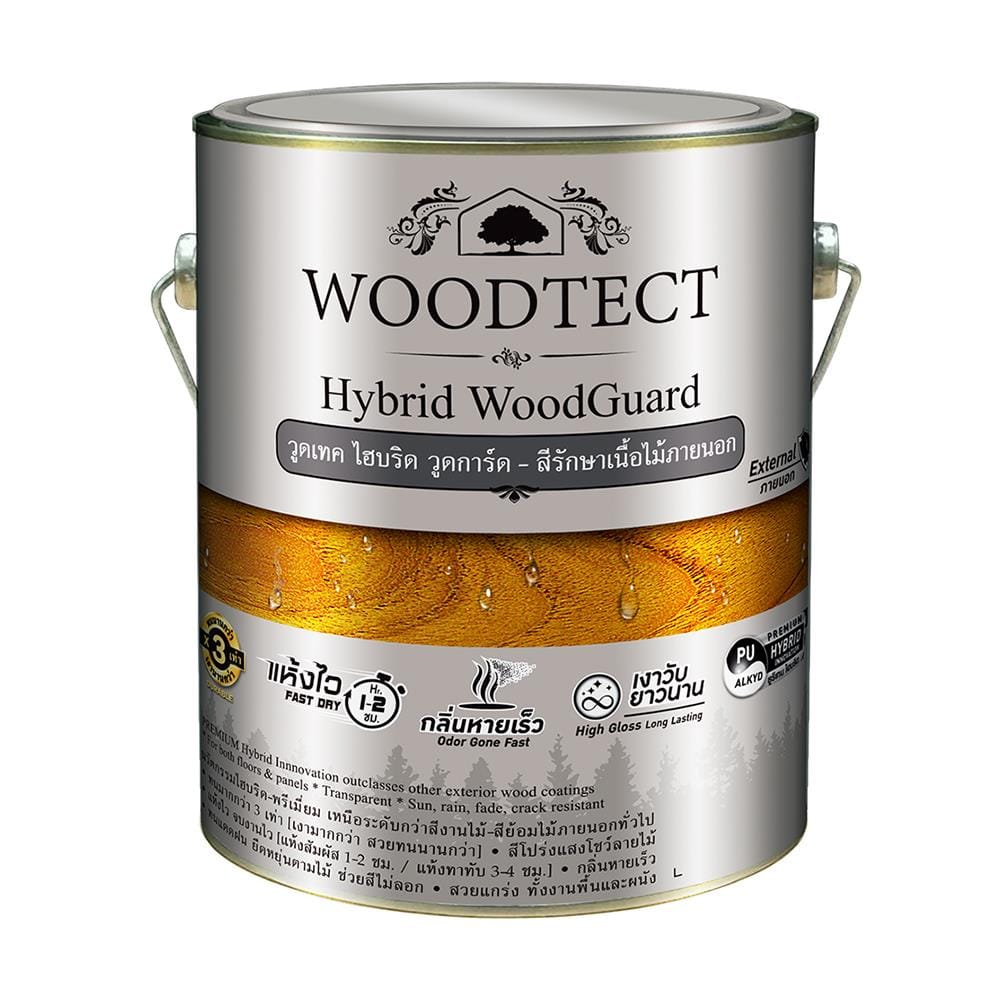 สีย้อมไม้ WOODTECT HYBRID WOODGUARD WW-5501 สีใส ด้าน 1 แกลลอน