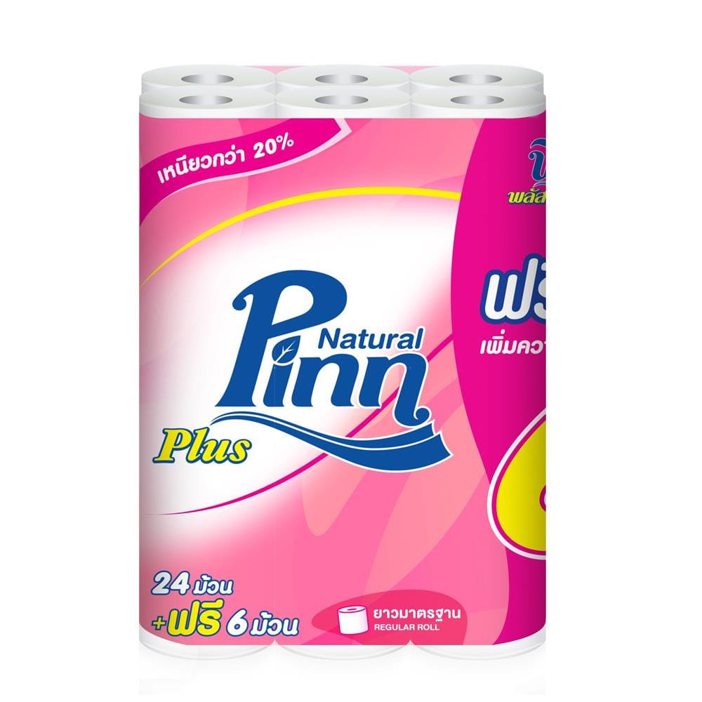กระดาษชำระ PINN REGULAR แพ็ค 24+6
