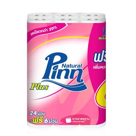 กระดาษชำระ PINN REGULAR แพ็ค 24+6_0