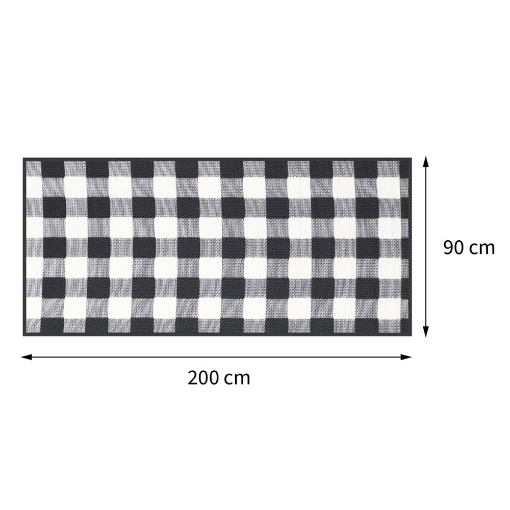 เสื่ออเนกประสงค์ MAT-ER GINGHAM SIZE S 90x200 ซม. สีขาว/ดำ