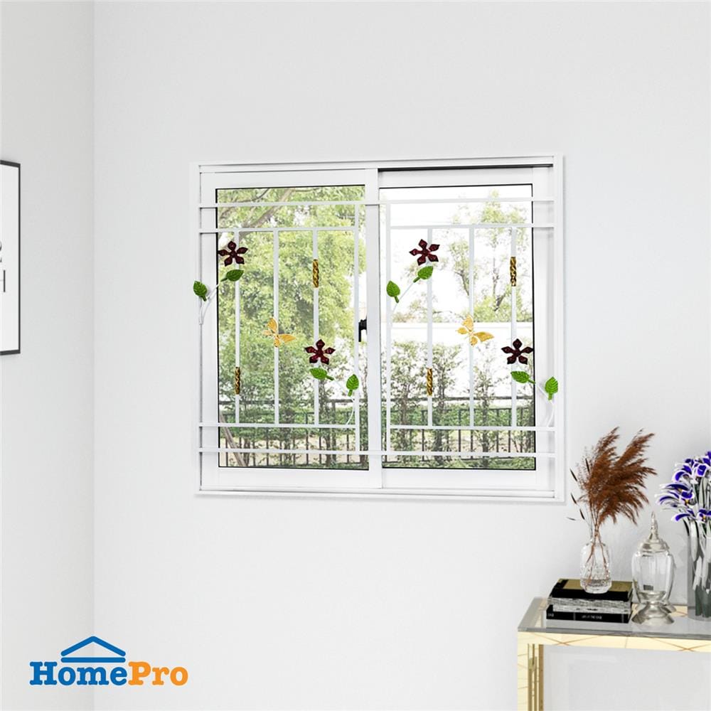 หน้าต่าง S-S พร้อมมุ้งลวดดัด AZLE FL-BU 120x110 ซม. สีขาว