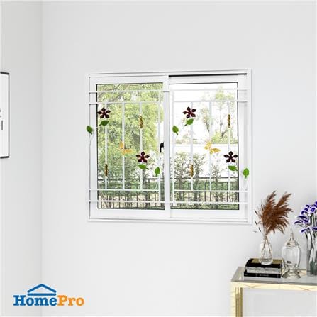 หน้าต่าง S-S พร้อมมุ้งลวดดัด AZLE FL-BU 120x110 ซม. สีขาว_3