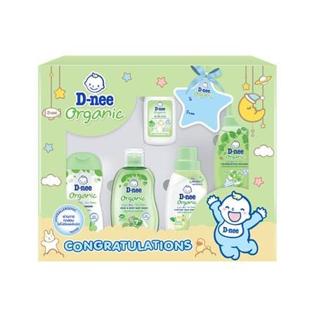 ชุดผลิตภัณฑ์ทำความสะอาดสำหรับเด็ก D-NEE ORGANIC (ชุด 5 ชิ้น)