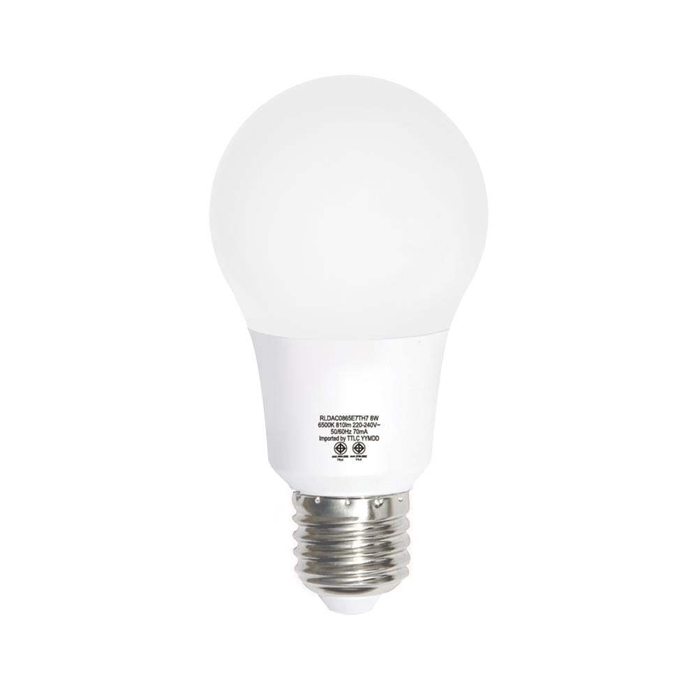 หลอด LED TOSHIBA A60 8 วัตต์ DAYLIGHT E27 แพ็ก 2 ชิ้น