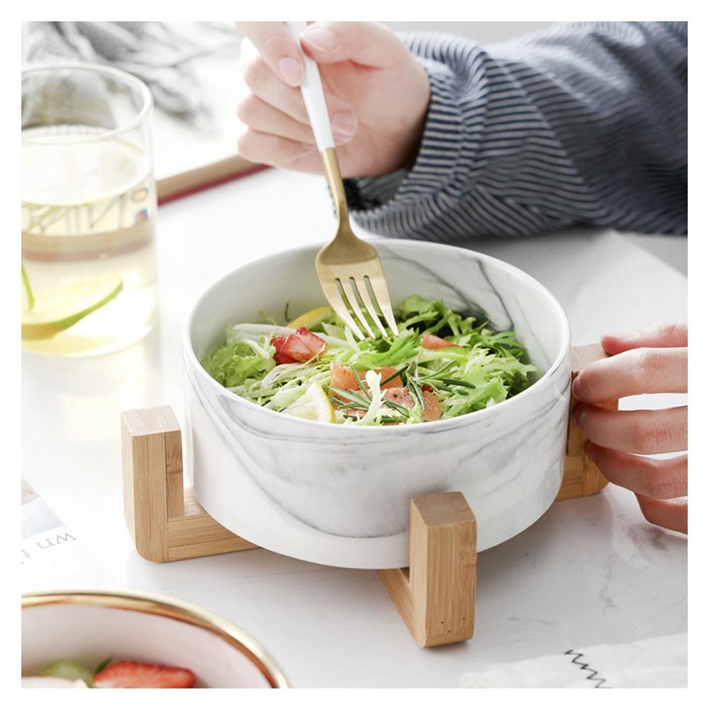 ชามเซรามิก 8 นิ้ว BAMBOO MARBLE สีเทา