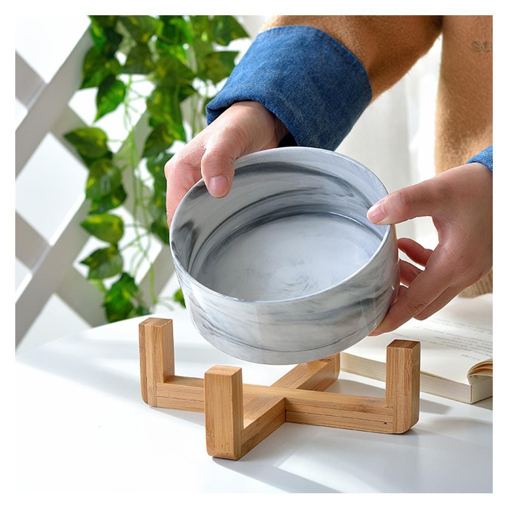 ชามเซรามิก 8 นิ้ว BAMBOO MARBLE สีเทา