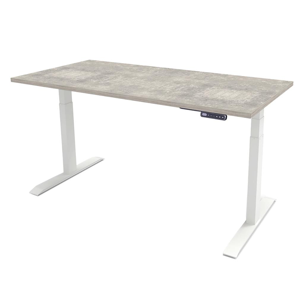 โต๊ะทำงานปรับระดับ ERGOTREND SIT 2 STAND GEN3 150 ซม. สี CONCRETE/ขาว