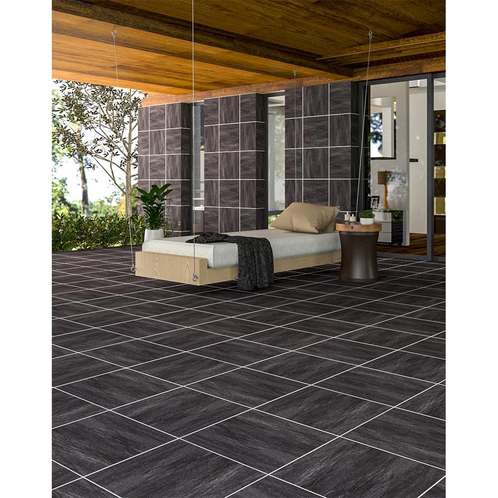 กระเบื้องพื้น 40x40 ซม. การ์เซีย นิว แบล็ค 0.96M2