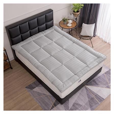 แผ่นรองนอน 5 ฟุต LUCKY MATTRESS PREMIUM SOFT สีเทา_4