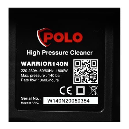 เครื่องฉีดน้ำ POLO P171-WARRIOR140N 140 บาร์ 1800 วัตต์_3
